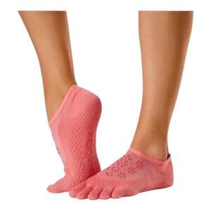 Toesox NIP Striking Mia Full Toe Grip Summer Sunset Pilates Barre Yoga Small